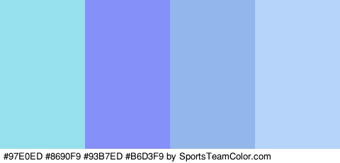 #97E0ED #8690F9 #93B7ED #B6D3F9 Colors