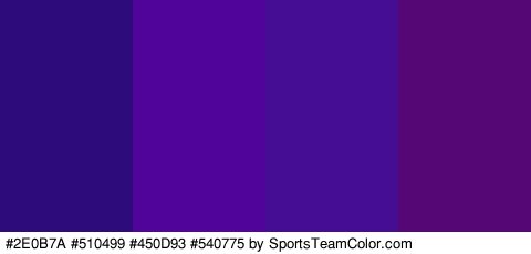 #2E0B7A #510499 #450D93 #540775 Colors