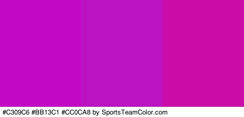 #C309C6 #BB13C1 #CC0CA8 Colors