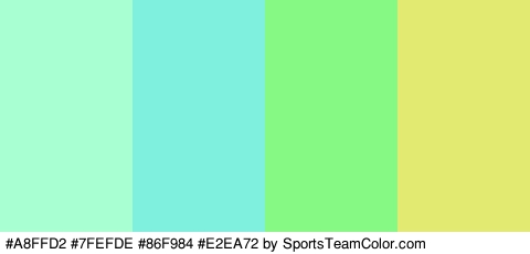 #A8FFD2 #7FEFDE #86F984 #E2EA72 Colors