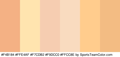 #F4B184 #FFE4AF #F7CDB2 #F9DCC0 #FFCC8E #F2BC82 Colors