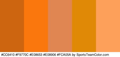 #CC6410 #F9770C #E08653 #E08906 #FCA05A Colors