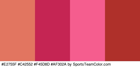 #E2755F #C42552 #F45D8D #AF302A Colors