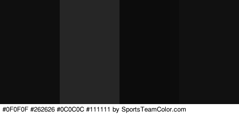 #0F0F0F #262626 #0C0C0C #111111 Colors