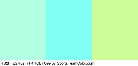 #B2FFE2 #82FFF4 #CEFC99 Colors