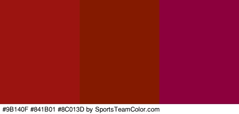 #9B140F #841B01 #8C013D Colors