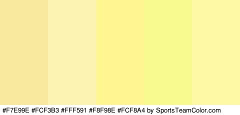 #F7E99E #FCF3B3 #FFF591 #F8F98E #FCF8A4 Colors