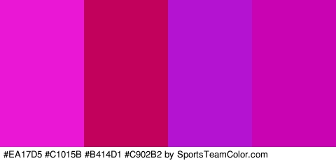 #EA17D5 #C1015B #B414D1 #C902B2 Colors