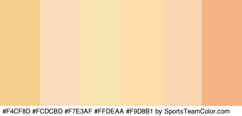 #F4CF8D #FCDCBD #F7E3AF #FFDEAA #F9D8B1 #F7B383 Colors