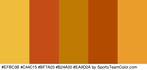 #EFBC3B #C44C15 #BF7A03 #B24A00 #EA9D2A Colors