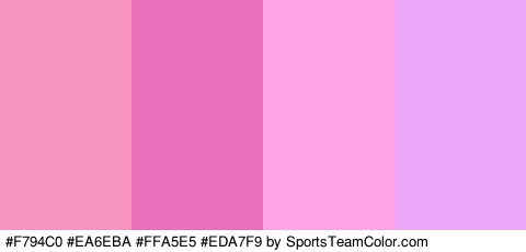 #F794C0 #EA6EBA #FFA5E5 #EDA7F9 Colors