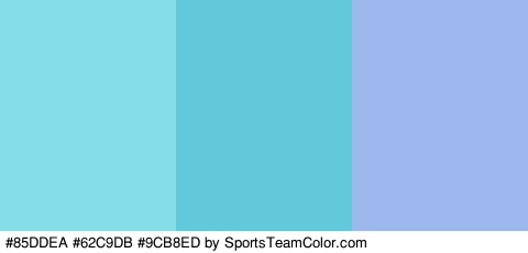 #85DDEA #62C9DB #9CB8ED Colors