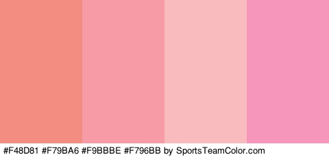 #F48D81 #F79BA6 #F9BBBE #F796BB Colors