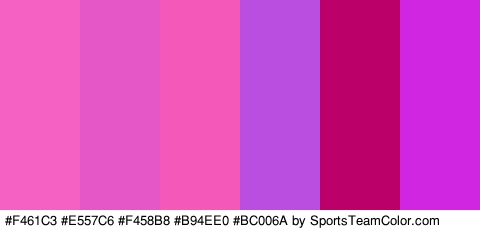 #F461C3 #E557C6 #F458B8 #B94EE0 #BC006A #D026E2 Colors