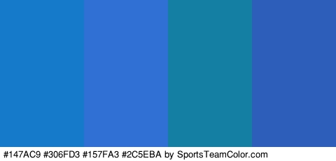 #147AC9 #306FD3 #157FA3 #2C5EBA Colors