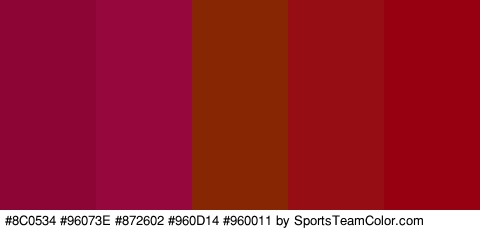 #8C0534 #96073E #872602 #960D14 #960011 Colors