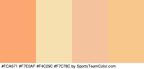 #FCA671 #F7E0AF #F4C29C #F7C78C Colors