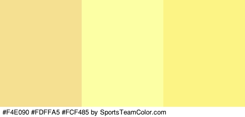 #F4E090 #FDFFA5 #FCF485 Colors