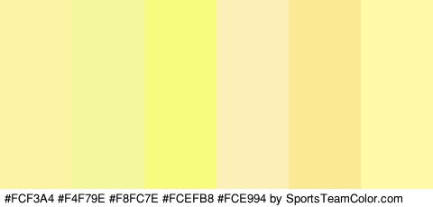 #FCF3A4 #F4F79E #F8FC7E #FCEFB8 #FCE994 #FFF9A8 Colors