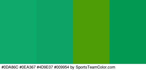 #0DA86C #0EA367 #4D9E07 #009954 Colors