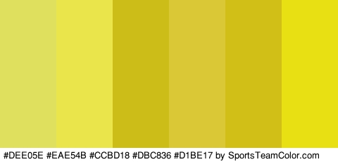 #DEE05E #EAE54B #CCBD18 #DBC836 #D1BE17 #E8E012 Colors