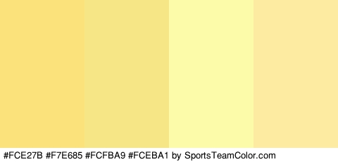 #FCE27B #F7E685 #FCFBA9 #FCEBA1 Colors