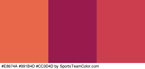 #E8674A #991B4D #CC3D4D Colors