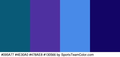 #095A77 #4E30A0 #478AE8 #130566 Colors