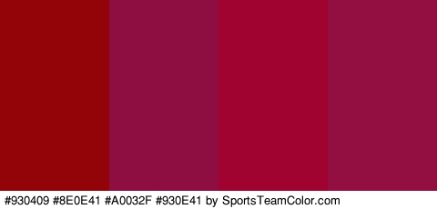 #930409 #8E0E41 #A0032F #930E41 Colors