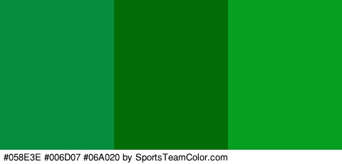 #058E3E #006D07 #06A020 Colors