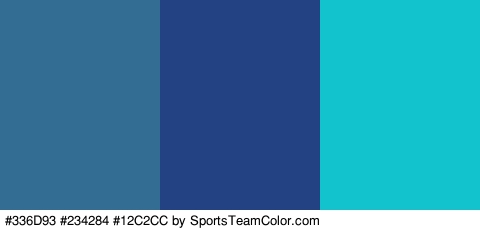 #336D93 #234284 #12C2CC Colors