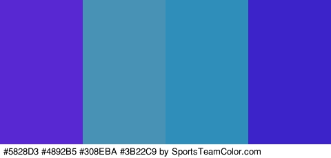 #5828D3 #4892B5 #308EBA #3B22C9 Colors