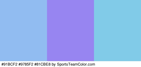 #91BCF2 #9785F2 #81CBE8 Colors