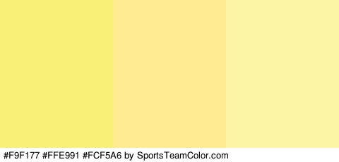 #F9F177 #FFE991 #FCF5A6 Colors