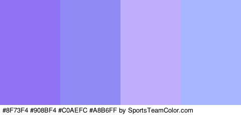 #8F73F4 #908BF4 #C0AEFC #A8B6FF Colors