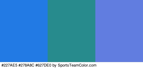 #227AE5 #278A8C #627DE0 Colors