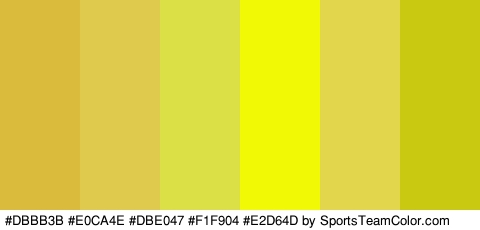 #DBBB3B #E0CA4E #DBE047 #F1F904 #E2D64D #C9C912 Colors