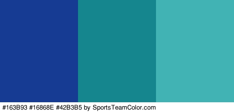 #163B93 #16868E #42B3B5 Colors