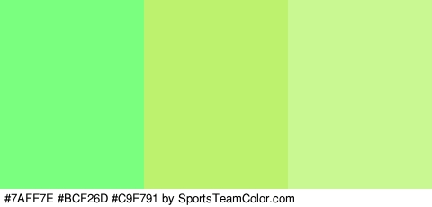 #7AFF7E #BCF26D #C9F791 Colors