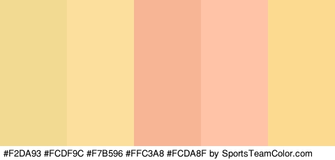 #F2DA93 #FCDF9C #F7B596 #FFC3A8 #FCDA8F Colors