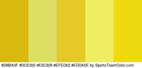 #D8BA0F #DCE062 #E5C929 #EFED62 #EDDA0E Colors