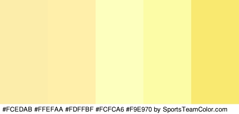 #FCEDAB #FFEFAA #FDFFBF #FCFCA6 #F9E970 Colors