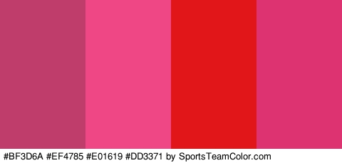 #BF3D6A #EF4785 #E01619 #DD3371 Colors