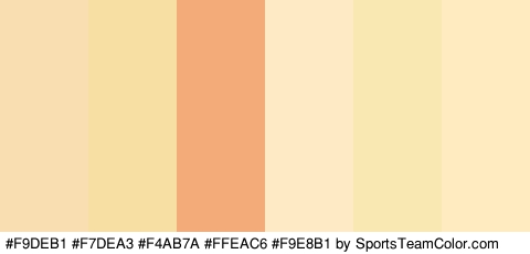 #F9DEB1 #F7DEA3 #F4AB7A #FFEAC6 #F9E8B1 #FFEBBF Colors