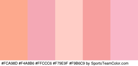 #FCA98D #F4A8B6 #FFCCC6 #F79E9F #F9B6C9 Colors