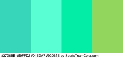 #37D6BB #59FFD2 #04EDA7 #92D65E Colors