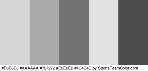 #D6D6D6 #AAAAAA #727272 #E2E2E2 #4C4C4C Colors