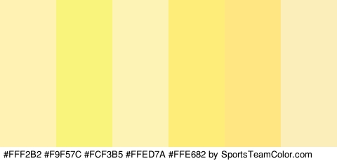 #FFF2B2 #F9F57C #FCF3B5 #FFED7A #FFE682 #FCEEBA Colors