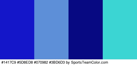 #1417C9 #5D8ED8 #070982 #3BD6D3 Colors