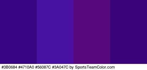 #3B0684 #4710A0 #56087C #3A047C Colors